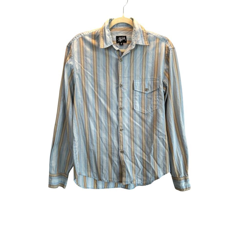 Vintage 1990s Stüssy Button-Up Shirt (Size S)-Made in the USA-Rare and Unique